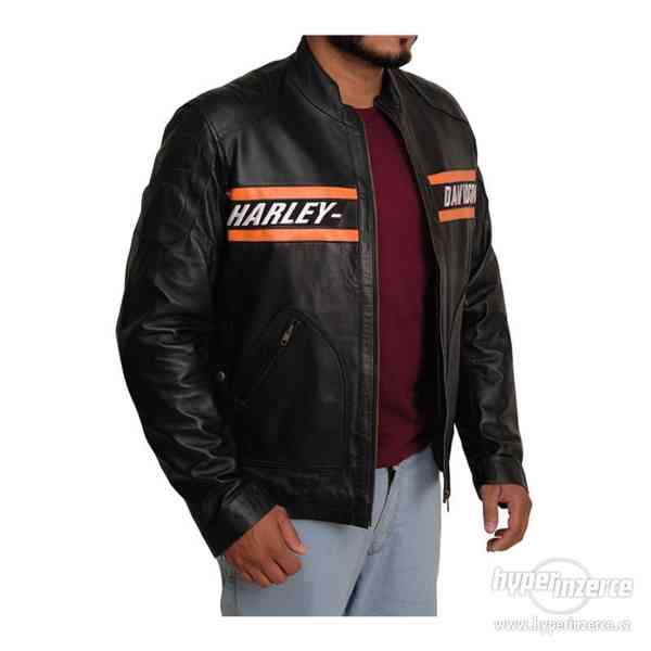 Men’s Black Harley Davidson Goldberg Biker Jacket - foto 3