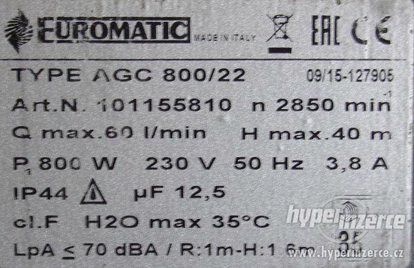 Čerpadlo Euromatic AGC 800/22 - foto 3
