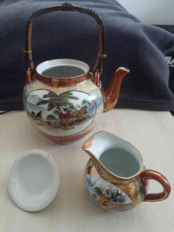  Čajový servis porcelánový čínský - nekompletní  - foto 3