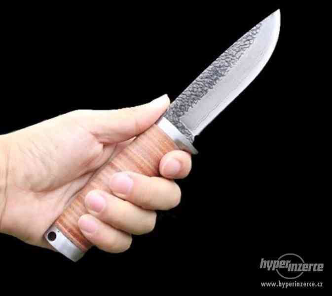 Lovecký nůž s damaškovým ostřím (nový) - foto 3