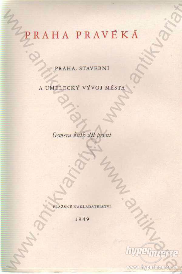 Osmero knih o Praze Jan Filip 1949 - foto 1