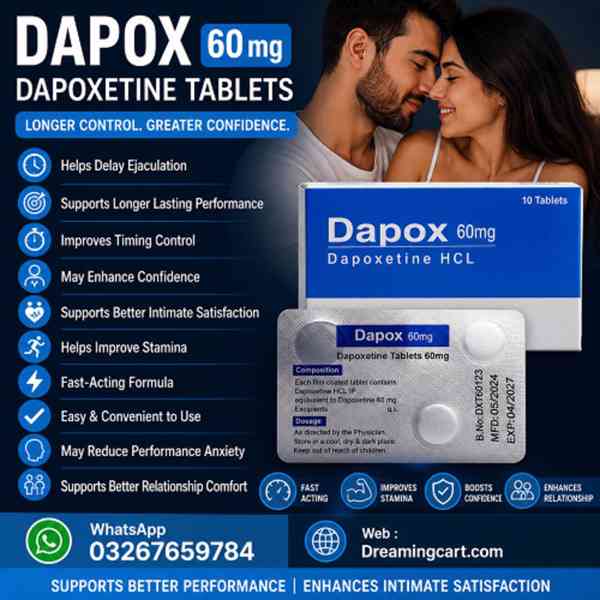 Dapoxetine 60 mg Tablets in Lahore / 0326*7659784