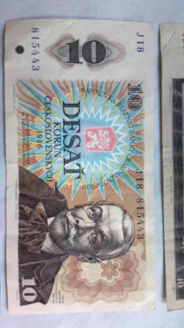 bankovky českoslovesnké 10, 10 a 20 Kčs celkem zachovalé - foto 13