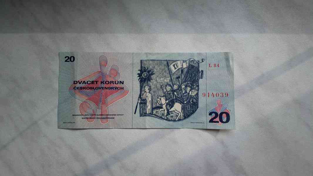 bankovky českoslovesnké 10, 10 a 20 Kčs celkem zachovalé - foto 7