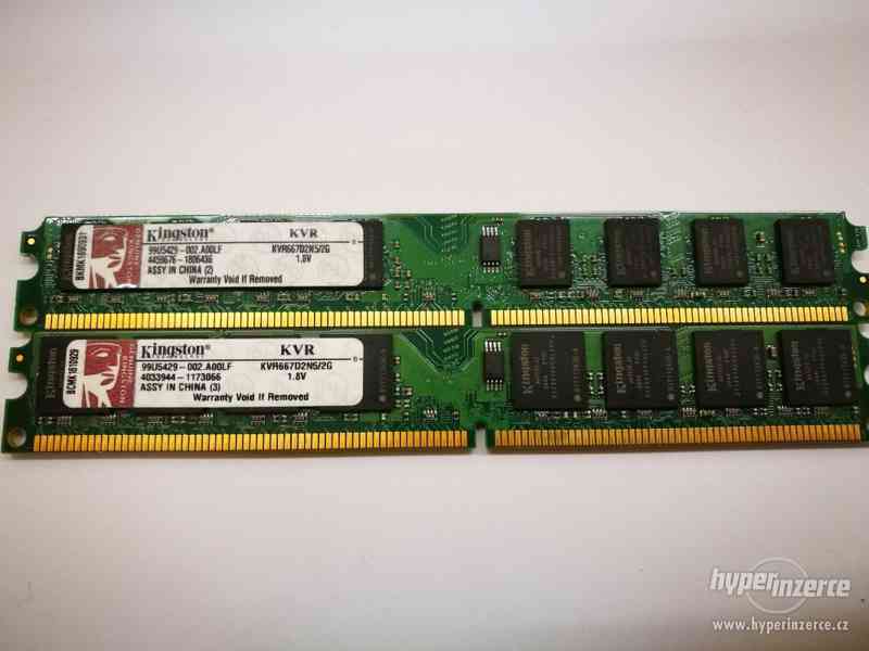 DDR2 4GB 2x2GB Kingston KVR667D2N52G 1.8V - foto 1