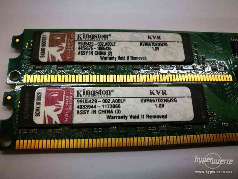 DDR2 4GB 2x2GB Kingston KVR667D2N52G 1.8V - foto 2