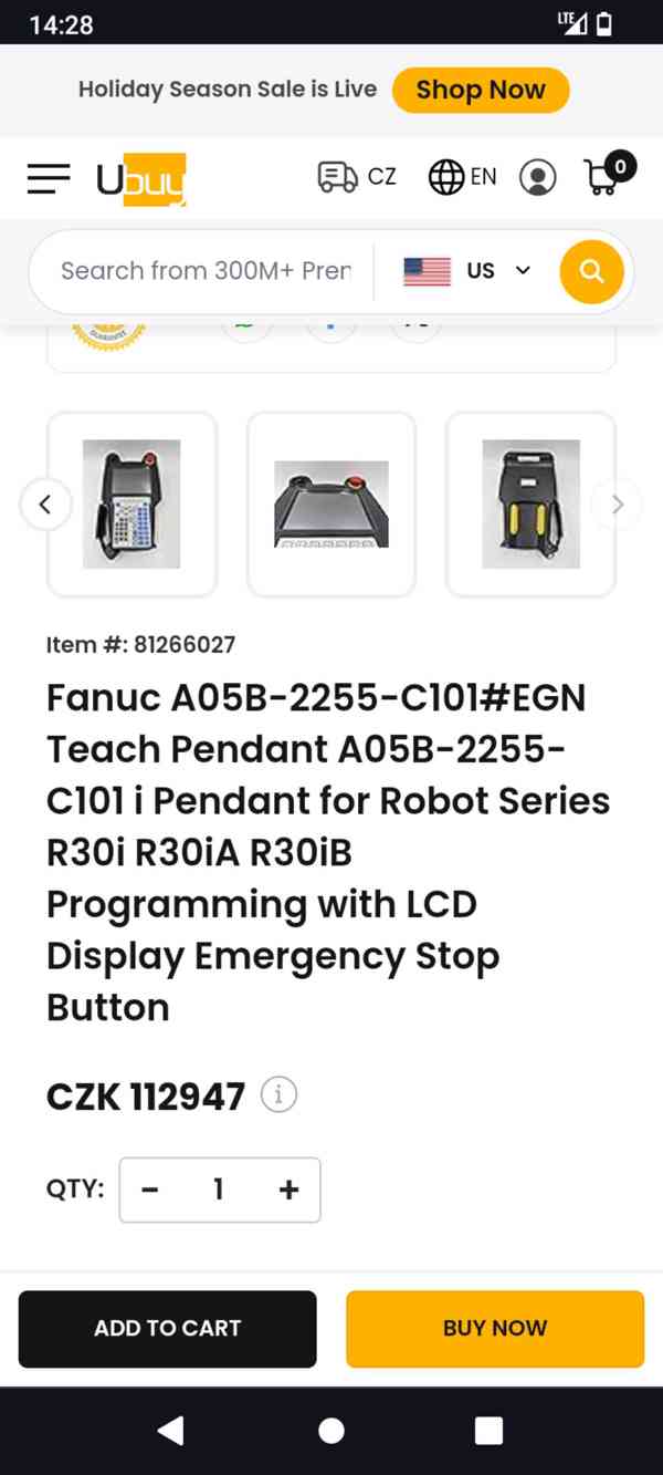 Fanuc A05B-2255-C101#EGN Teach Pendant A05B-2255-C101 i Pend - foto 5