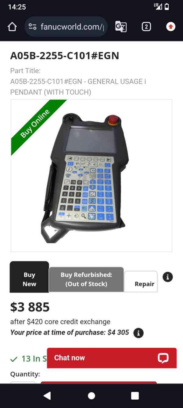 Fanuc A05B-2255-C101#EGN Teach Pendant A05B-2255-C101 i Pend - foto 4