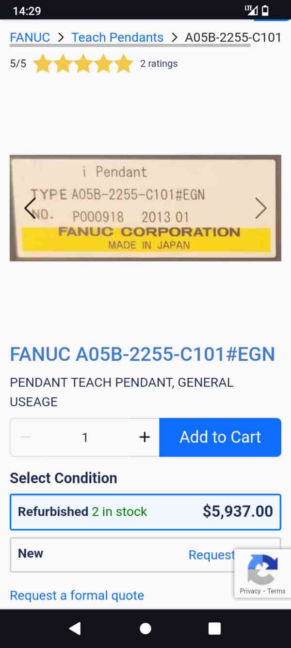 Fanuc A05B-2255-C101#EGN Teach Pendant A05B-2255-C101 i Pend - foto 6