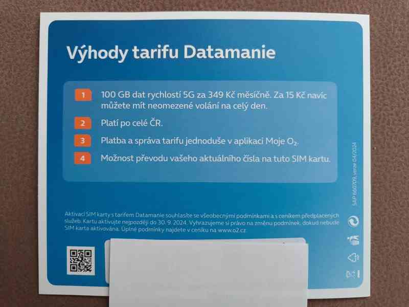 O2 SIM karta - Datamanie 100 GB - foto 3