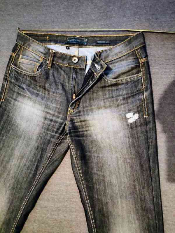 džíny Angelo Litrico, černo-šedé, vel. 37/32(XL), pás: 96cm - foto 5