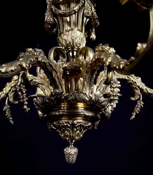 Starožitný lustr zlacený bronz Mazarin - foto 6