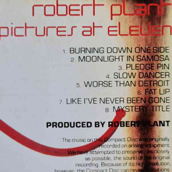 CD - ROBERT PLANT / Pictures At Eleven - foto 2