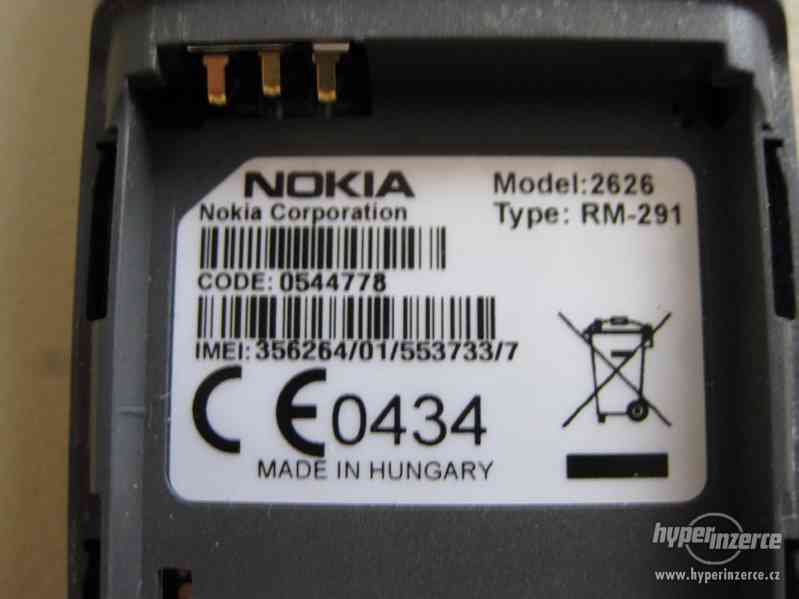 Nokia 2626 - plně funkční mobilní telefon z r.2007 - foto 12