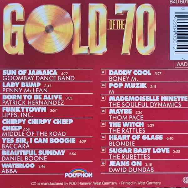 CD - GOLD OF THE 70 - foto 2