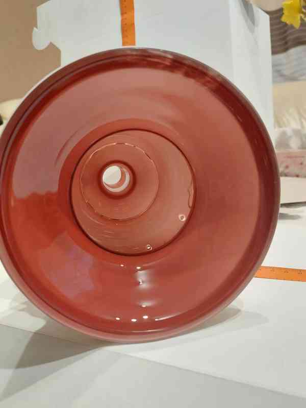 PŘEJÍMANÉ SKLO -VELKÝ KRÁSNÝ SVÍCEN - starožitnost, nález  - foto 6