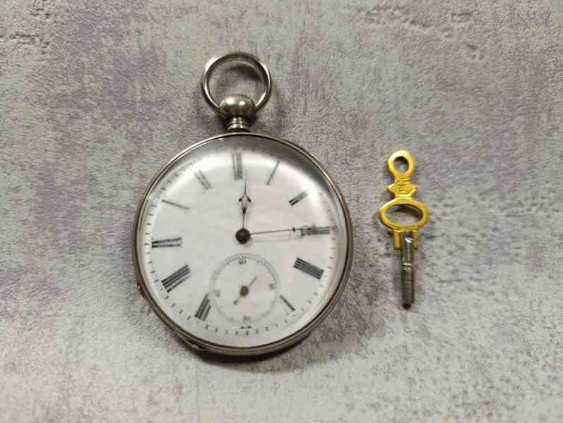 Pánské gravírované kapesní hodinky - kličovky - funkční  - foto 9