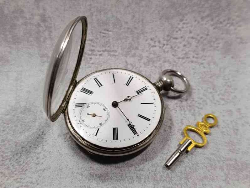 Pánské gravírované kapesní hodinky - kličovky - funkční  - foto 21