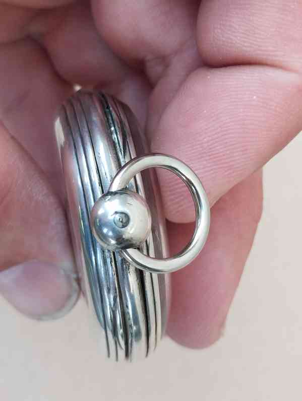 Pánské gravírované kapesní hodinky - kličovky - funkční  - foto 5