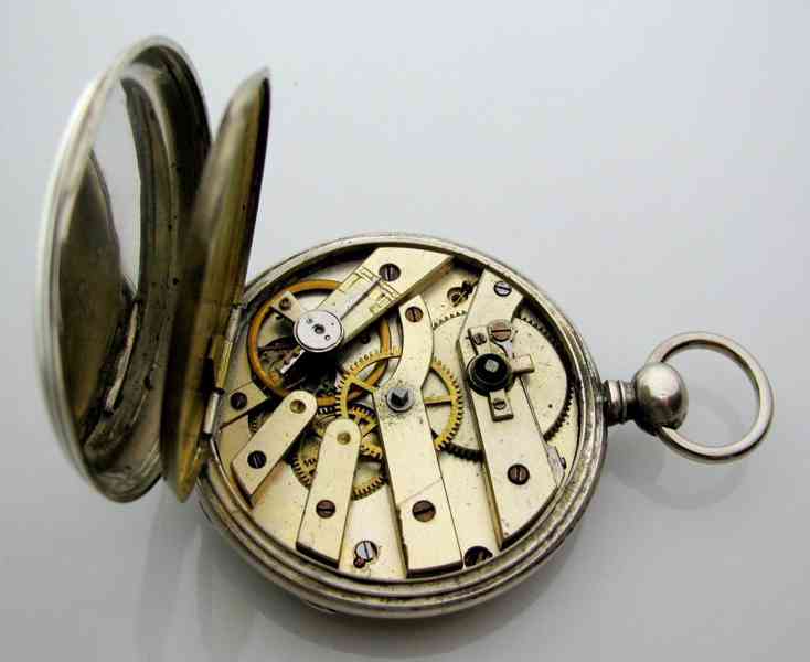 Pánské gravírované kapesní hodinky - kličovky - funkční  - foto 34