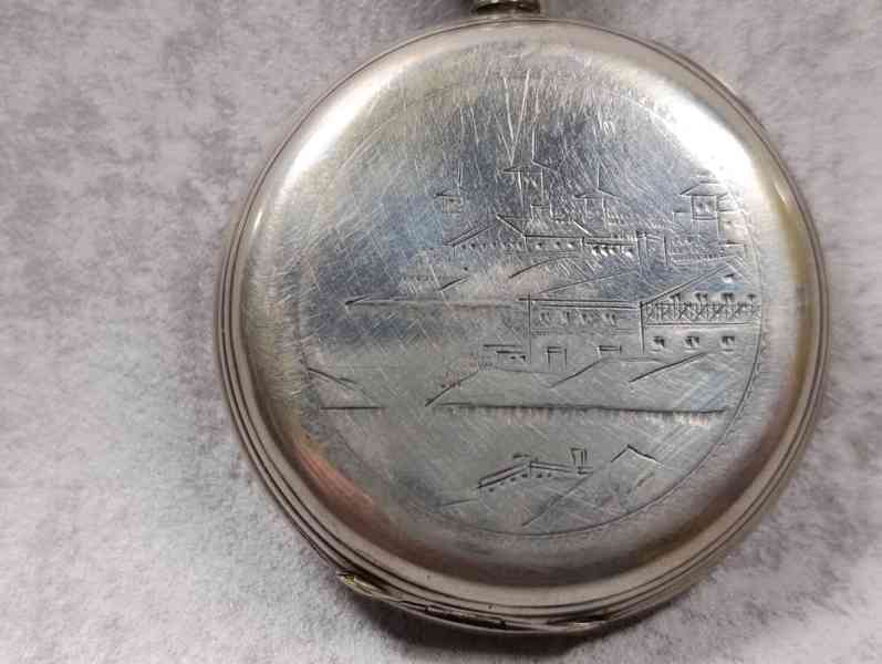 Pánské gravírované kapesní hodinky - kličovky - funkční  - foto 15