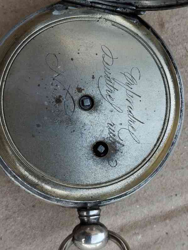 Pánské gravírované kapesní hodinky - kličovky - funkční  - foto 31