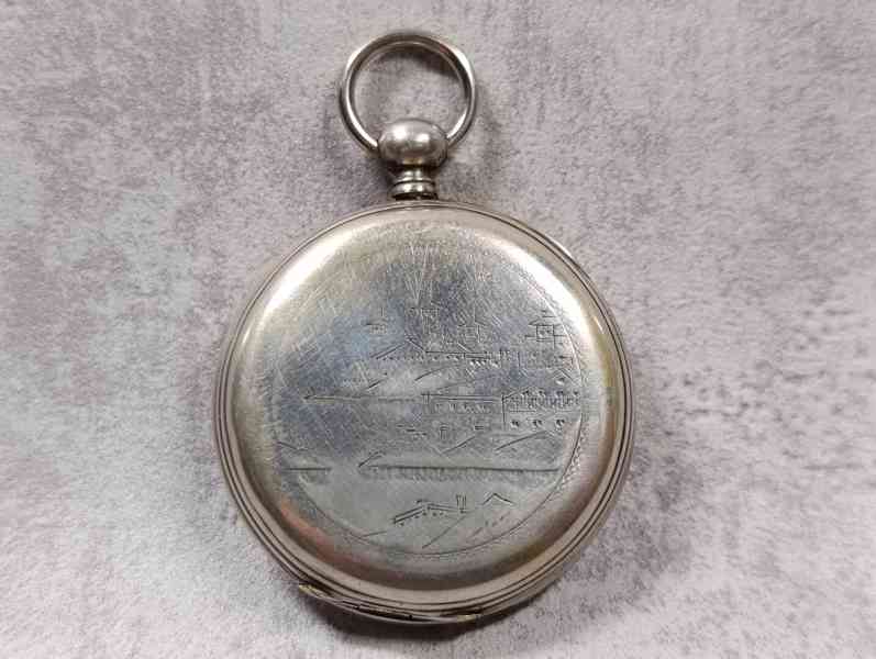 Pánské gravírované kapesní hodinky - kličovky - funkční  - foto 11