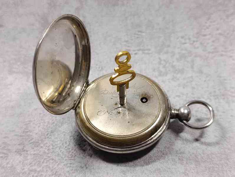 Pánské gravírované kapesní hodinky - kličovky - funkční  - foto 23