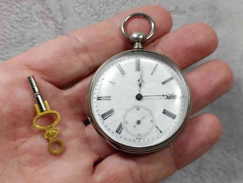 Pánské gravírované kapesní hodinky - kličovky - funkční  - foto 17