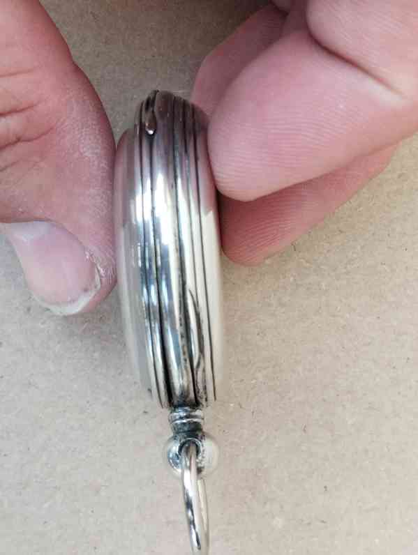 Pánské gravírované kapesní hodinky - kličovky - funkční  - foto 2