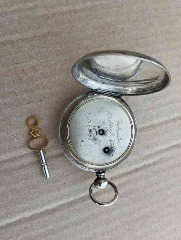 Pánské gravírované kapesní hodinky - kličovky - funkční  - foto 30