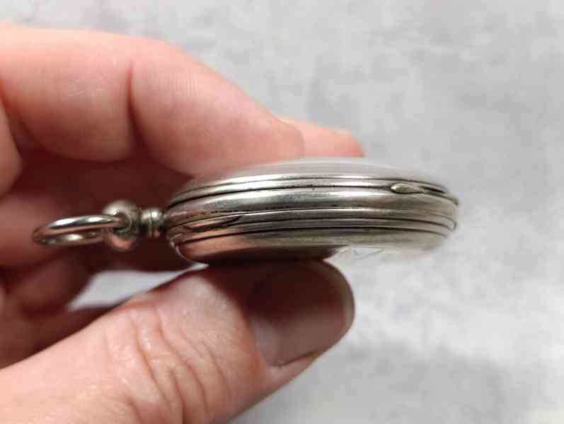 Pánské gravírované kapesní hodinky - kličovky - funkční  - foto 14