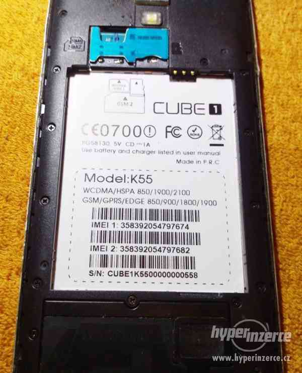 Mobil Cube1 K55 na 2 SIM - k opravě nebo na ND - foto 10