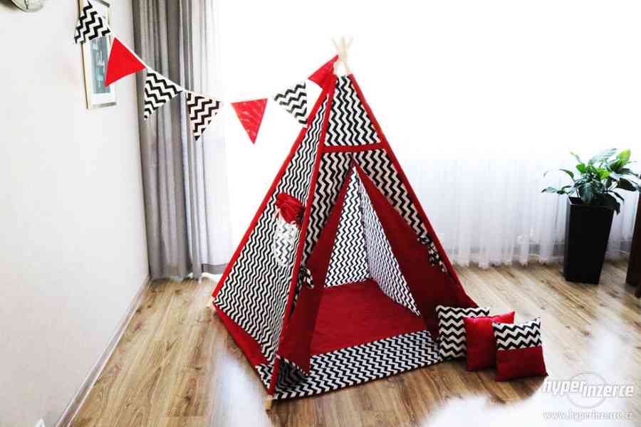 Dětský stan TEEPEE + DOPLŇKY (RŮZNÉ VZORY) - foto 1