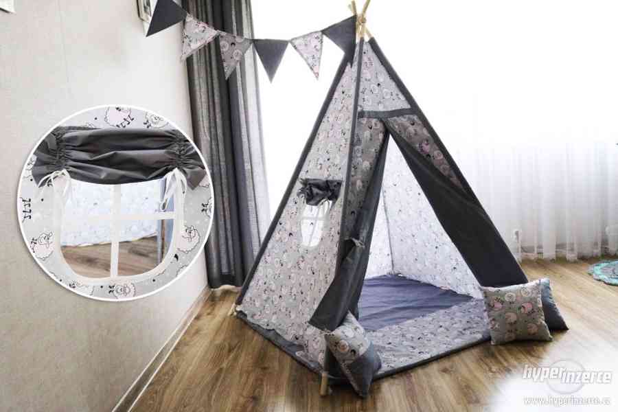 Dětský stan TEEPEE + DOPLŇKY (RŮZNÉ VZORY) - foto 2