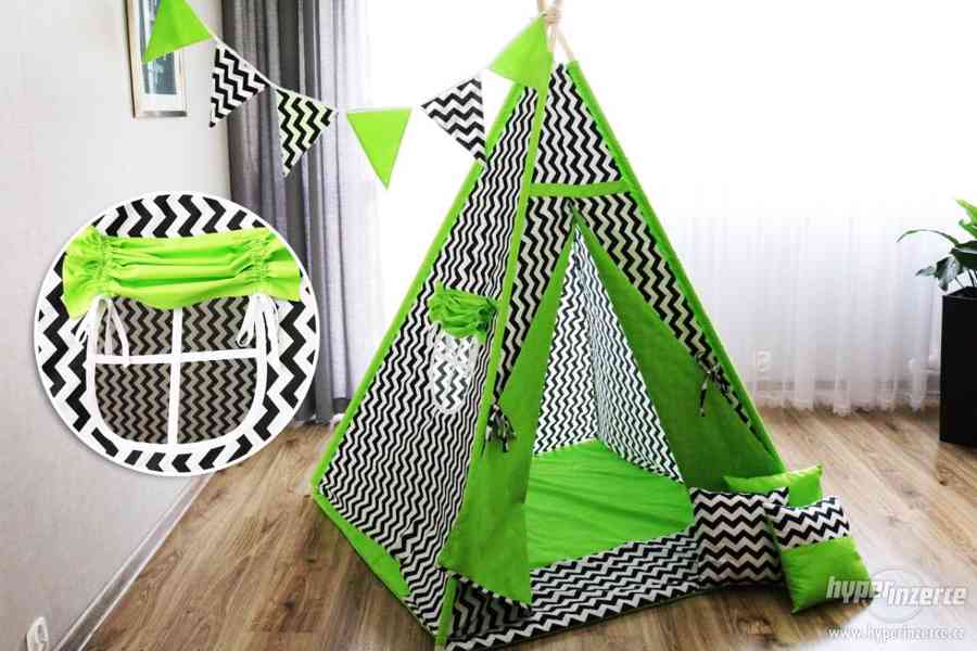 Dětský stan TEEPEE + DOPLŇKY (RŮZNÉ VZORY) - foto 4