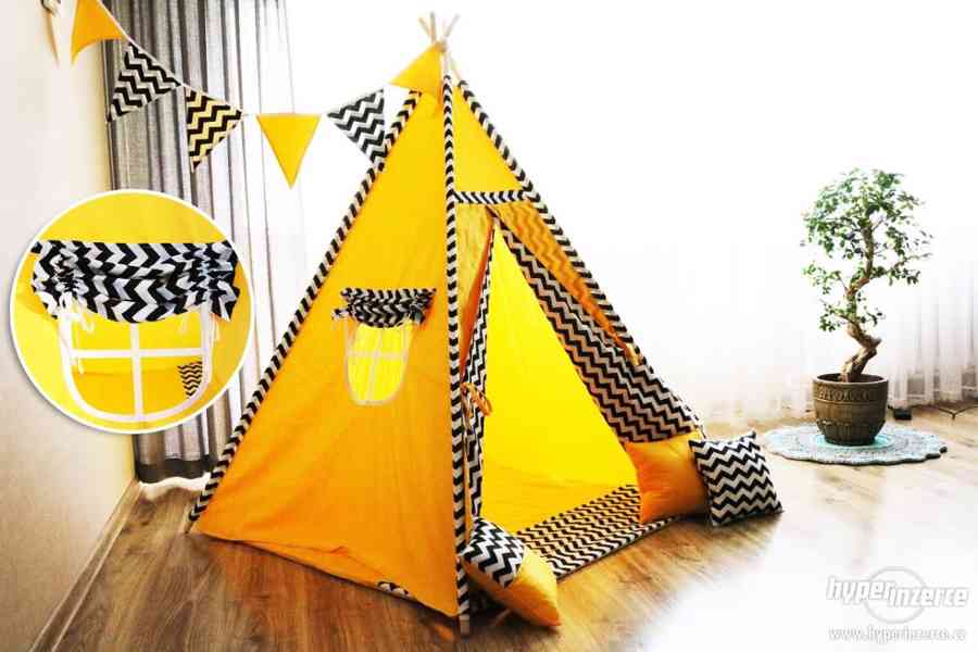 Dětský stan TEEPEE + DOPLŇKY (RŮZNÉ VZORY) - foto 5