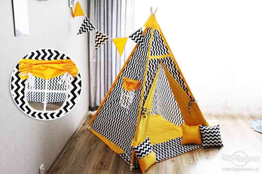 Dětský stan TEEPEE + DOPLŇKY (RŮZNÉ VZORY) - foto 6