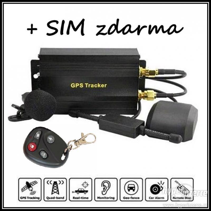 Auto alarm GPS/GSM lokátor tracker SMS GPRS + SIM zdarma - foto 1