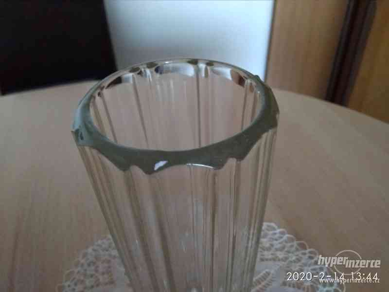 Retro váza, fazetově broušené sklo - foto 3