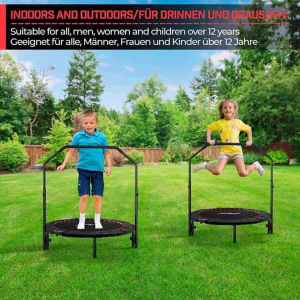 Physionics Fitness trampolína 101 cm, do 150 kg, červená - foto 2