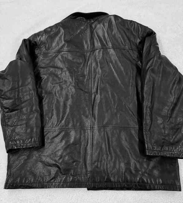 Panská černá kožená bunda  - foto 3
