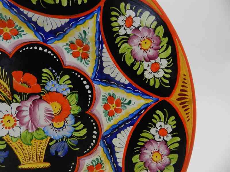 Krásný starý bohatě malovaný Talíř Klenčí  - foto 3