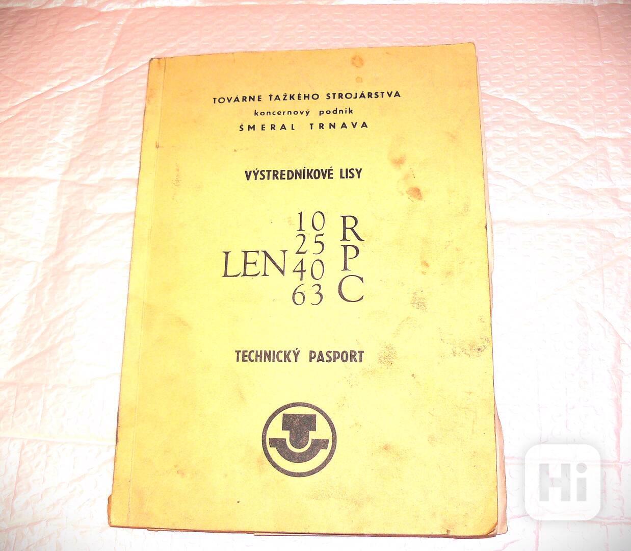 TECHNICKÝ PASPORT k výstředníkovým lisům LEN 10-63 - foto 1