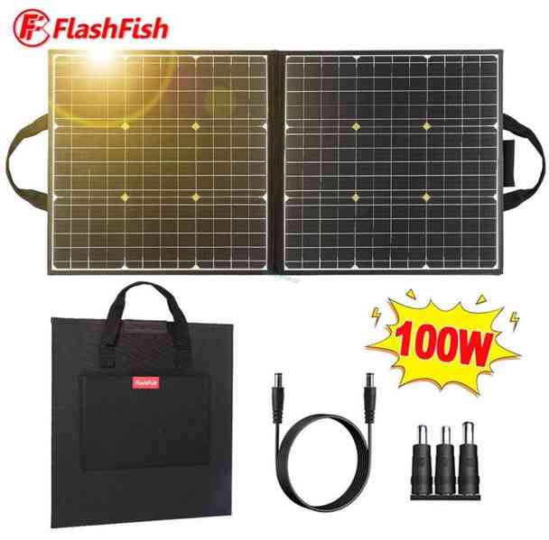 Flashfish SP18V 100W Přenosný Solární Panel 4 v 1 - foto 2