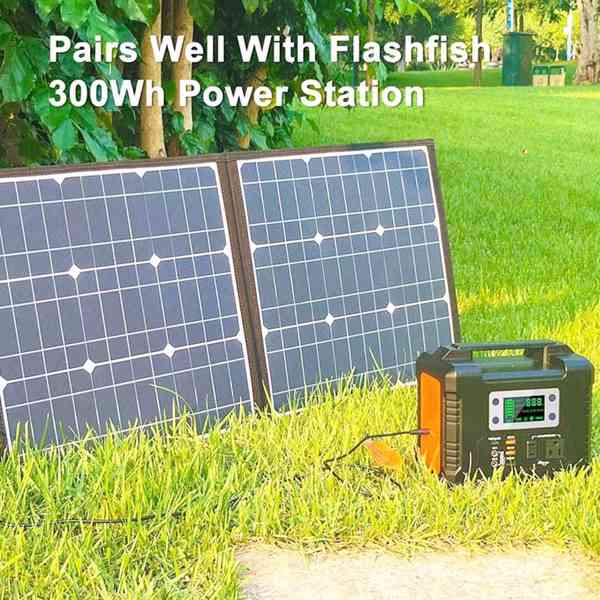 Flashfish SP18V 100W Přenosný Solární Panel 4 v 1 - foto 6