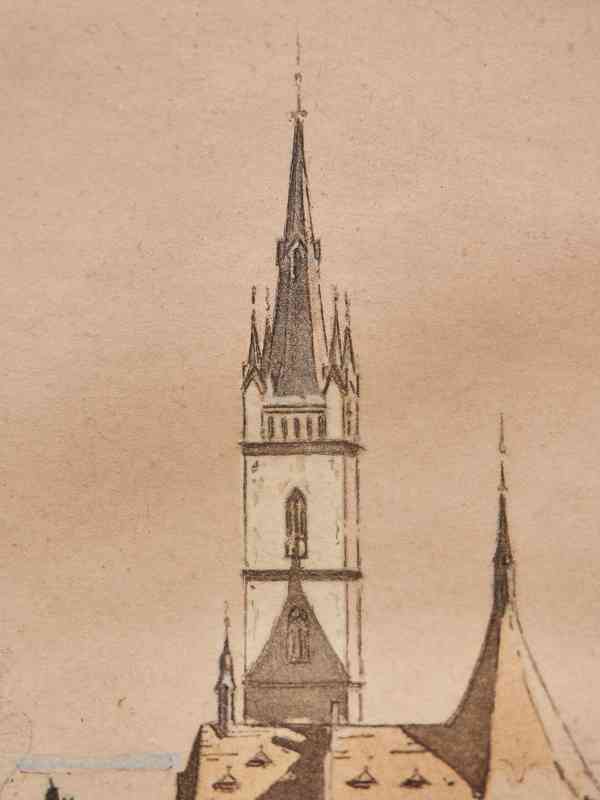 Jan C. Vondrouš (1884–1970): Čáslav, 1948, grafika na papíře - foto 6