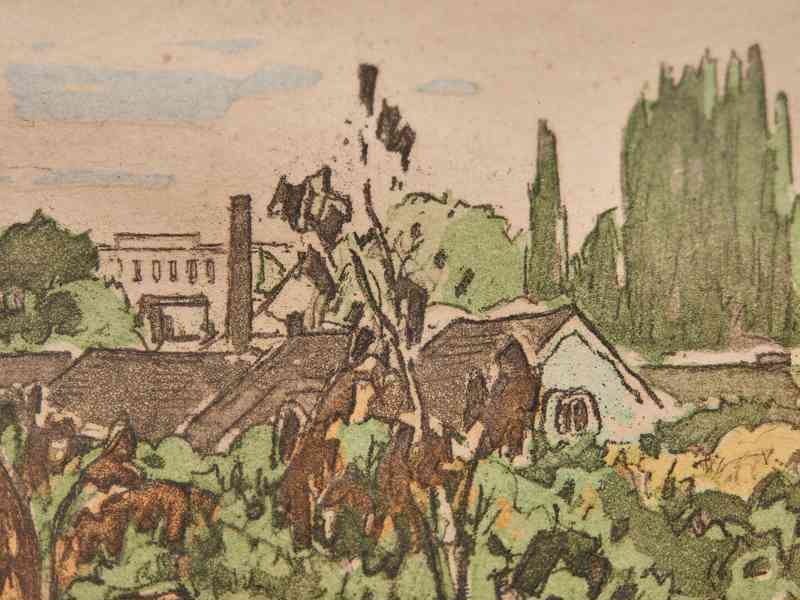 Jan C. Vondrouš (1884–1970): Čáslav, 1948, grafika na papíře - foto 7
