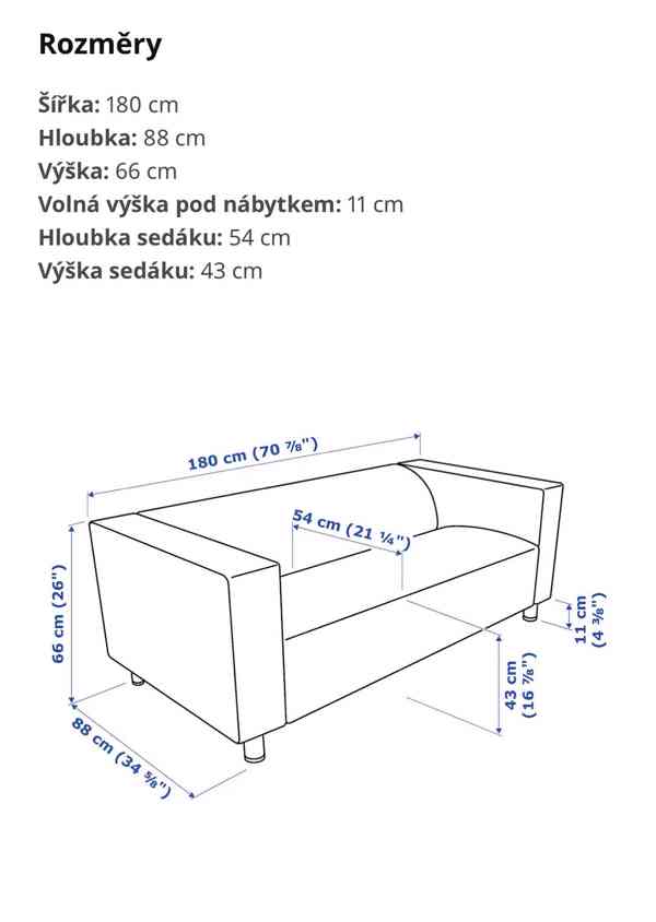 IKEA - KLIPPAN pohovka - foto 2