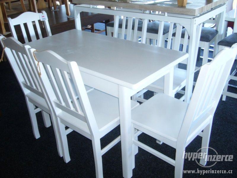 Levné bílé židle z masivu - foto 1